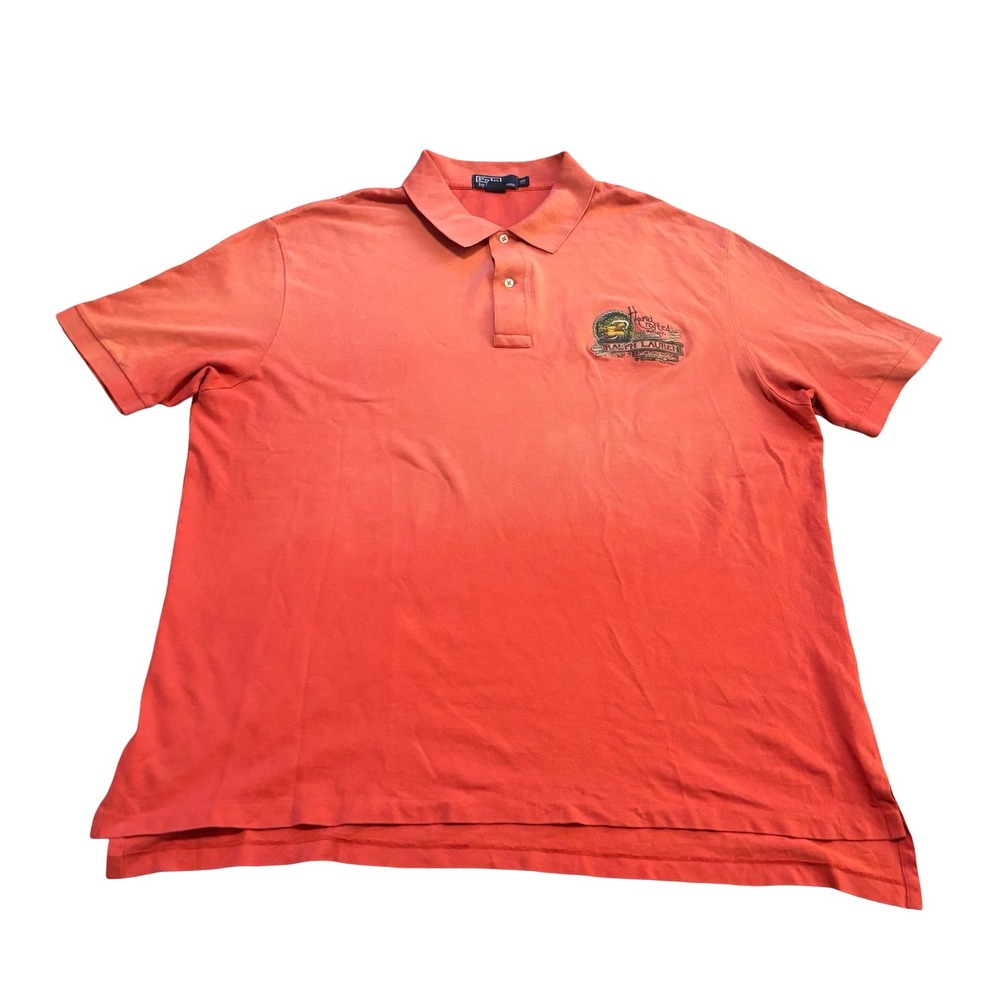Polo Ralph Lauren Mens 3XL Big Salmon Orange Hand Crafted Sporting Goods Polo